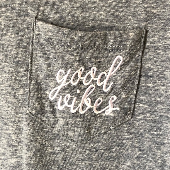 Life Integrity Earth Good Vibes Embroidered Long Sleeve Grey Shirt Size M - Picture 3 of 9